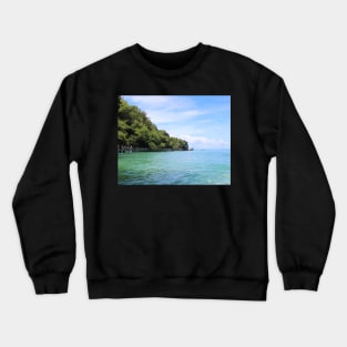 Pier over crystal clear water Crewneck Sweatshirt